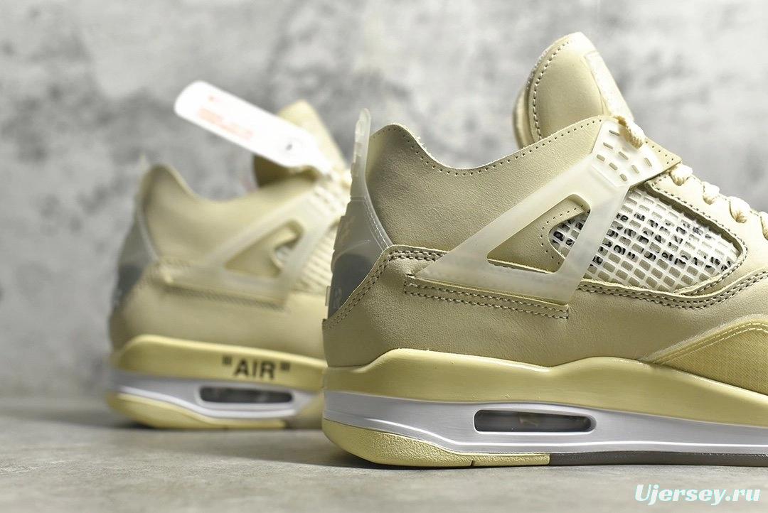 OFF-WHITE X Air Jordan 4 Sail(woman)