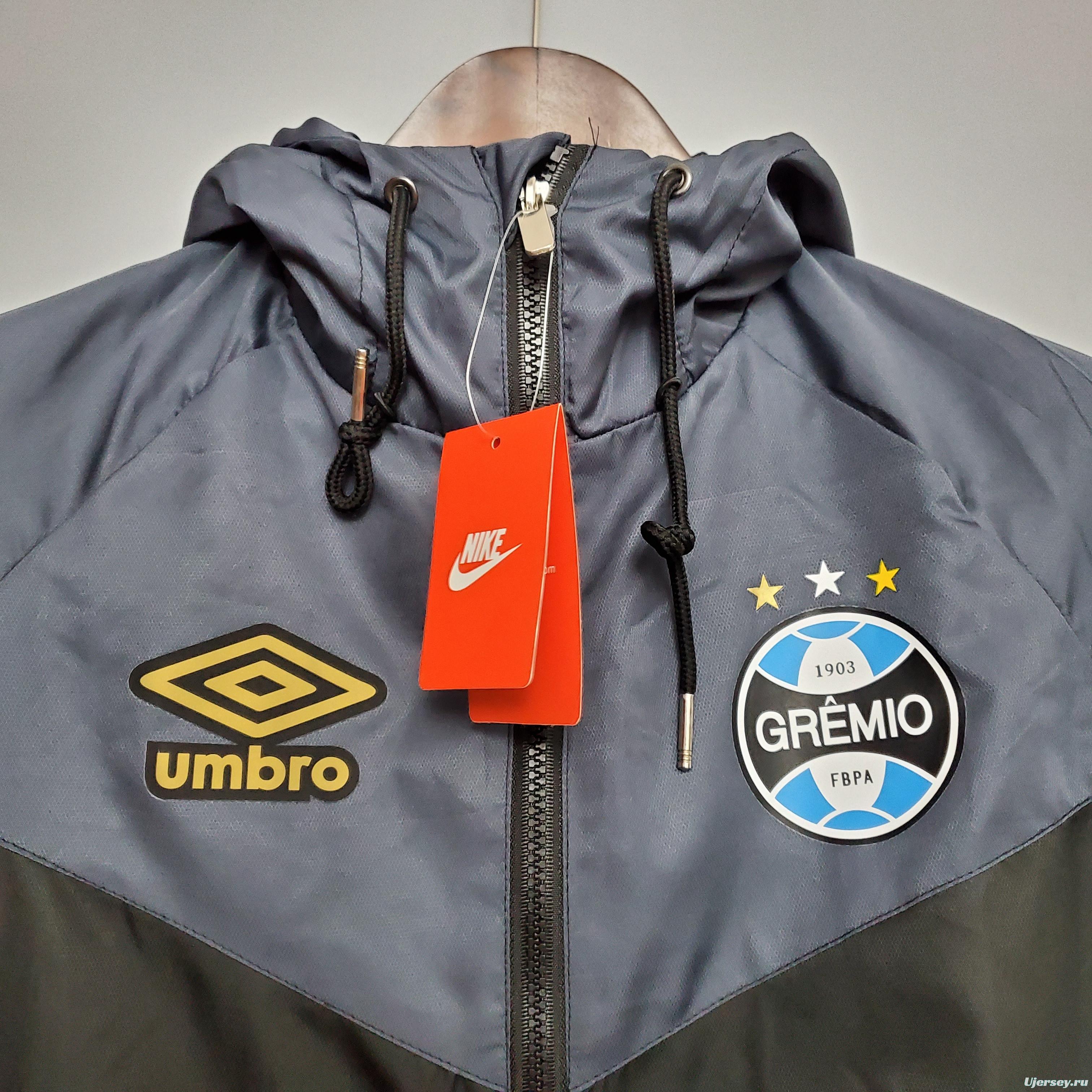 Windbreaker Gremio Black Soccer Jersey