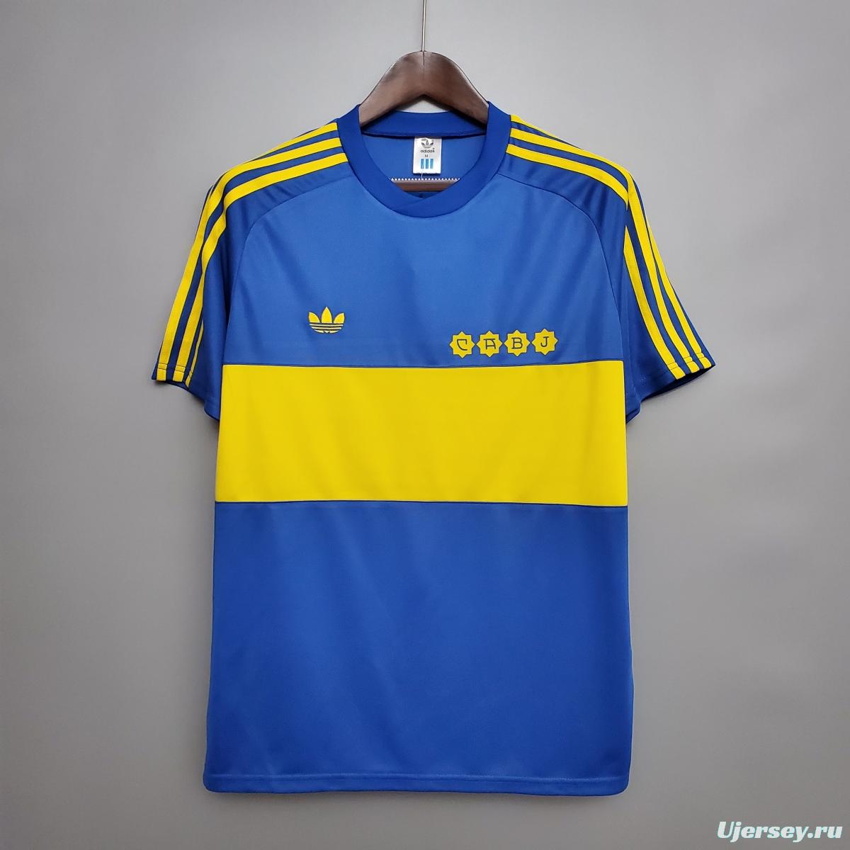 Retro 1981 Boca Juniors home Soccer Jersey