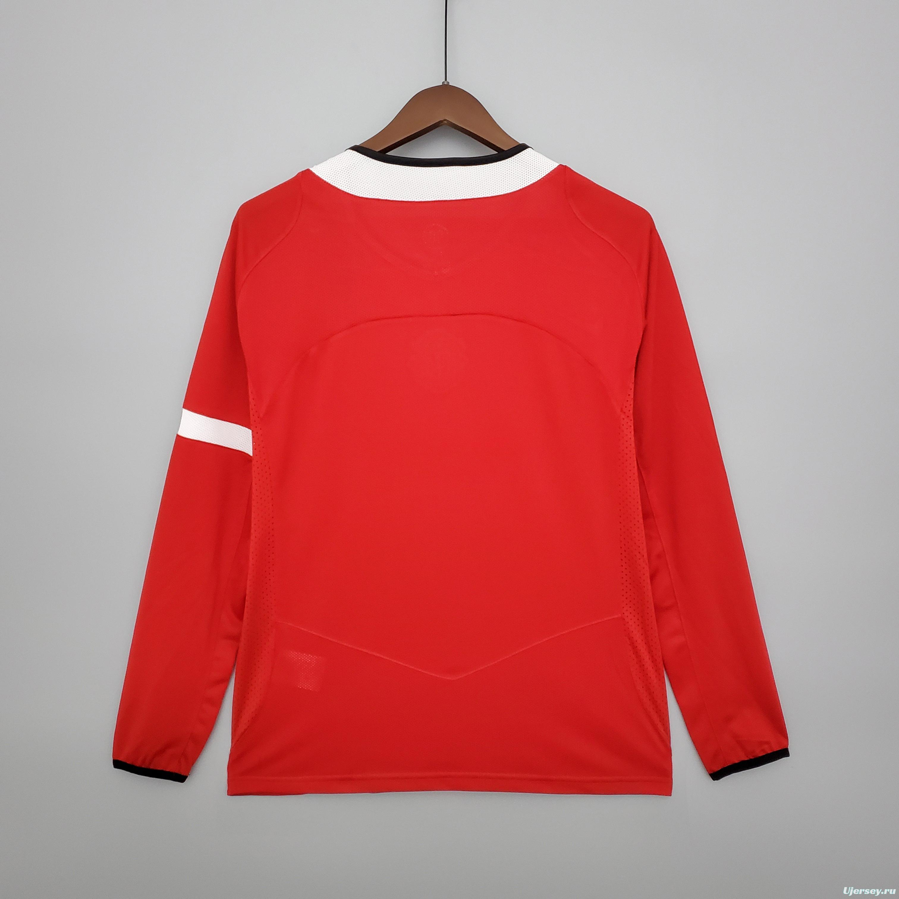 Retro Manchester United long sleeve 04/06 home Soccer Jersey