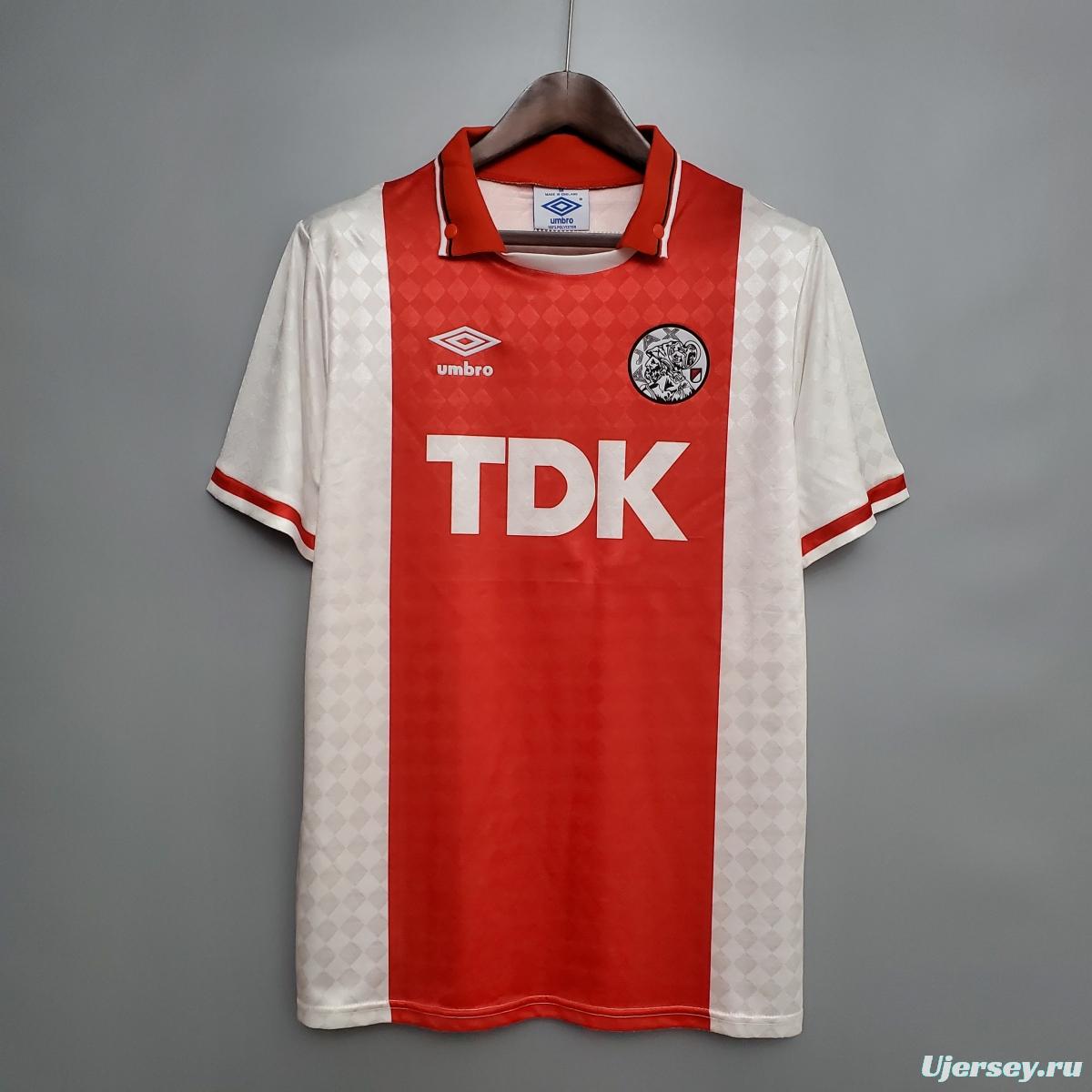 Retro 90/92 Ajax home Soccer Jersey