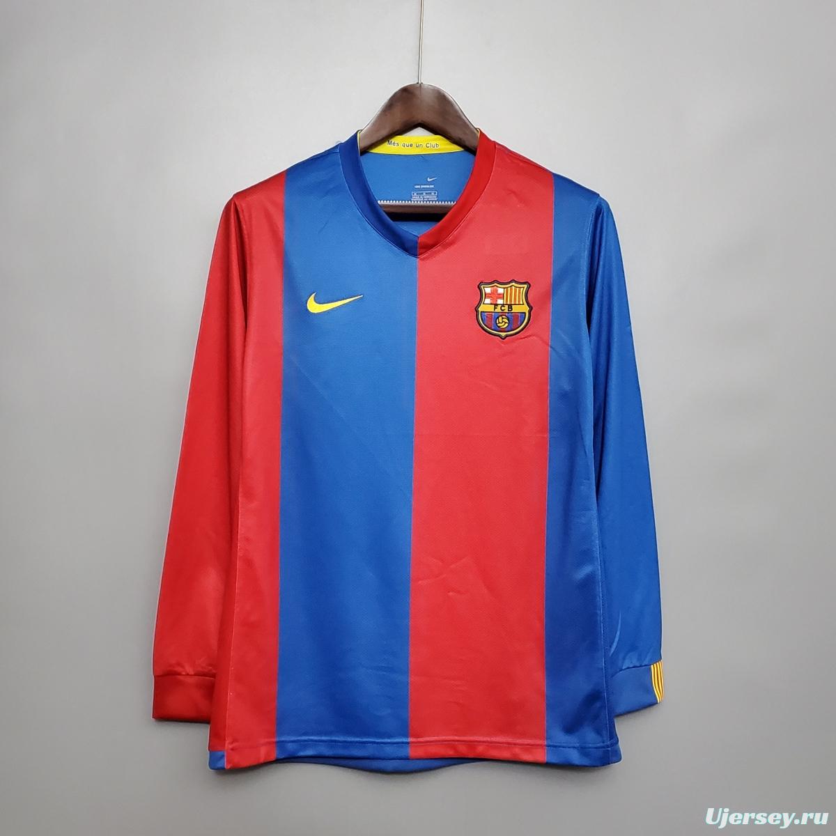 Retro Barcelona 06/07 Long sleeve home Soccer Jersey