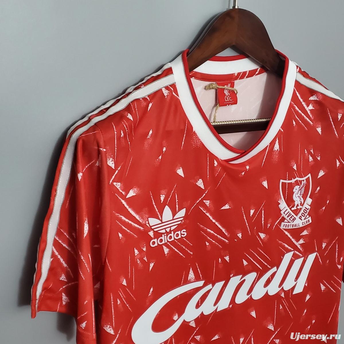 Retro 89/91 Liverpool home Soccer Jersey