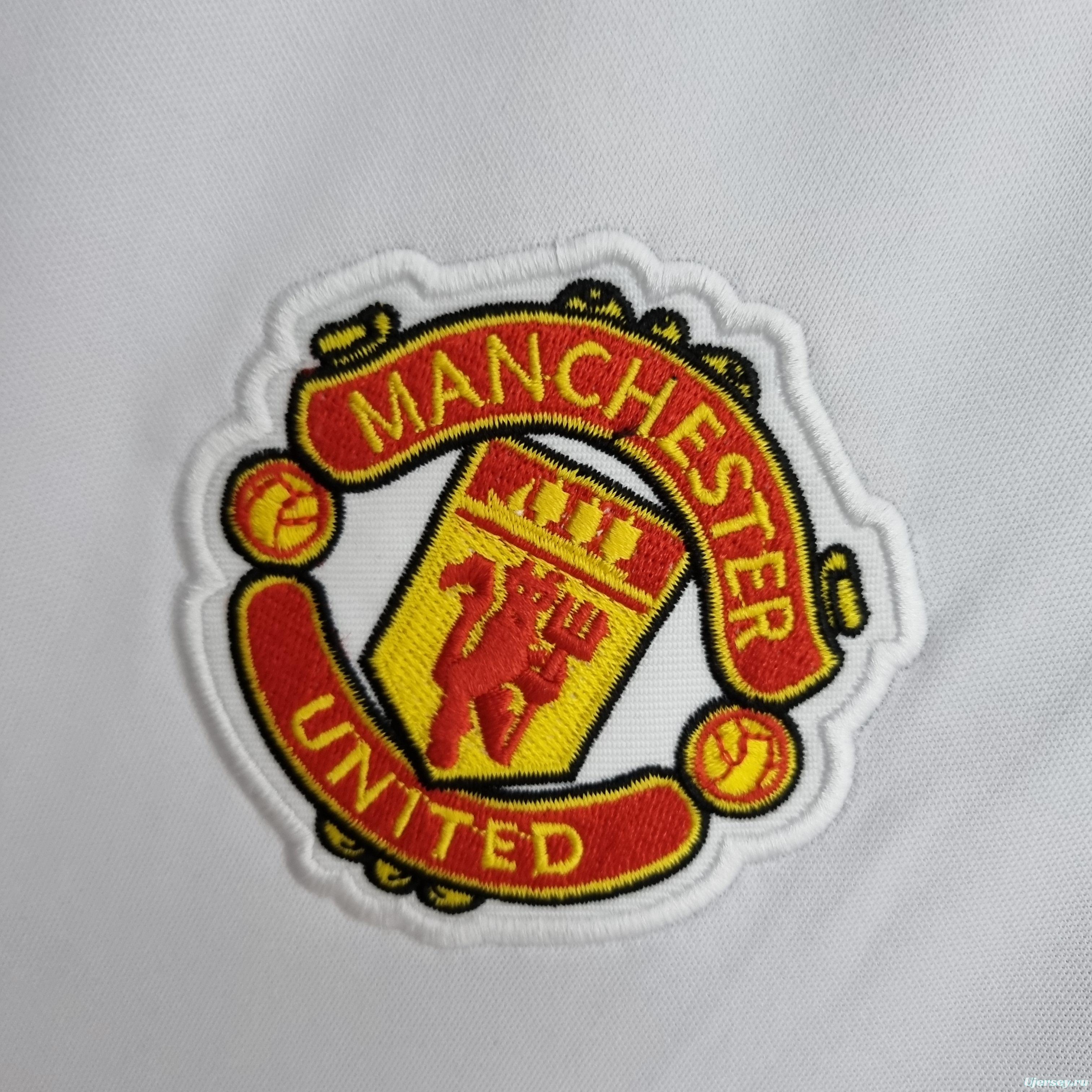 22/23 Manchester United Training Suit White Soccer Jersey