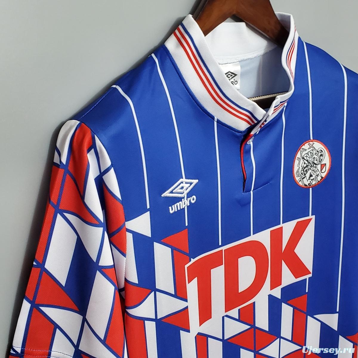 Retro 1990 Ajax away Soccer Jersey