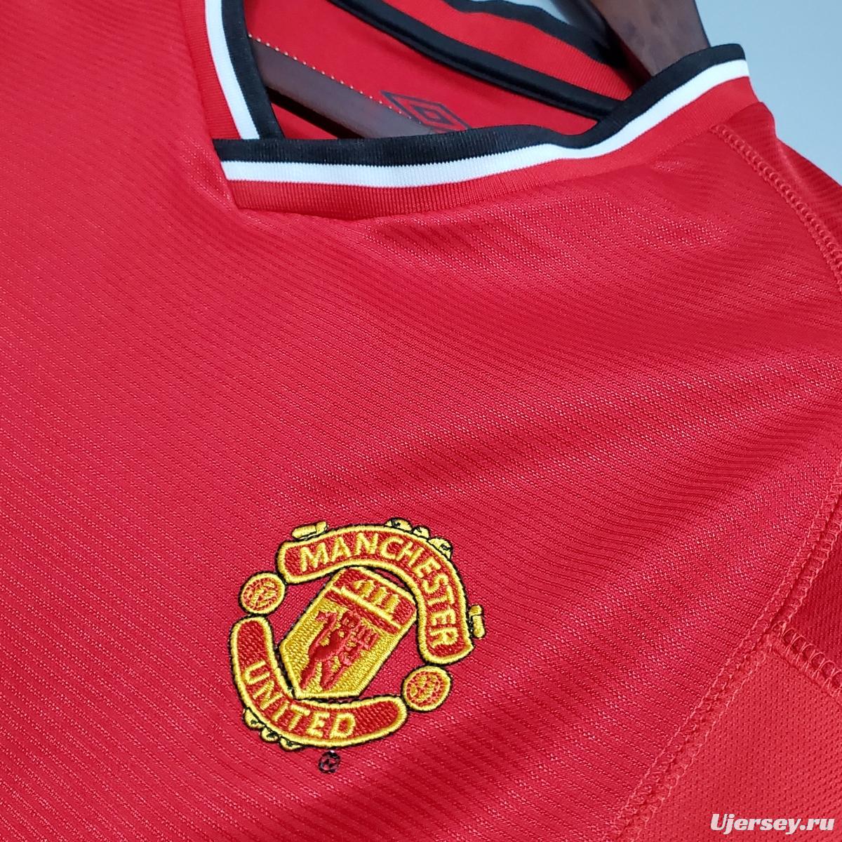 Retro 00/01 Manchester United home Soccer Jersey