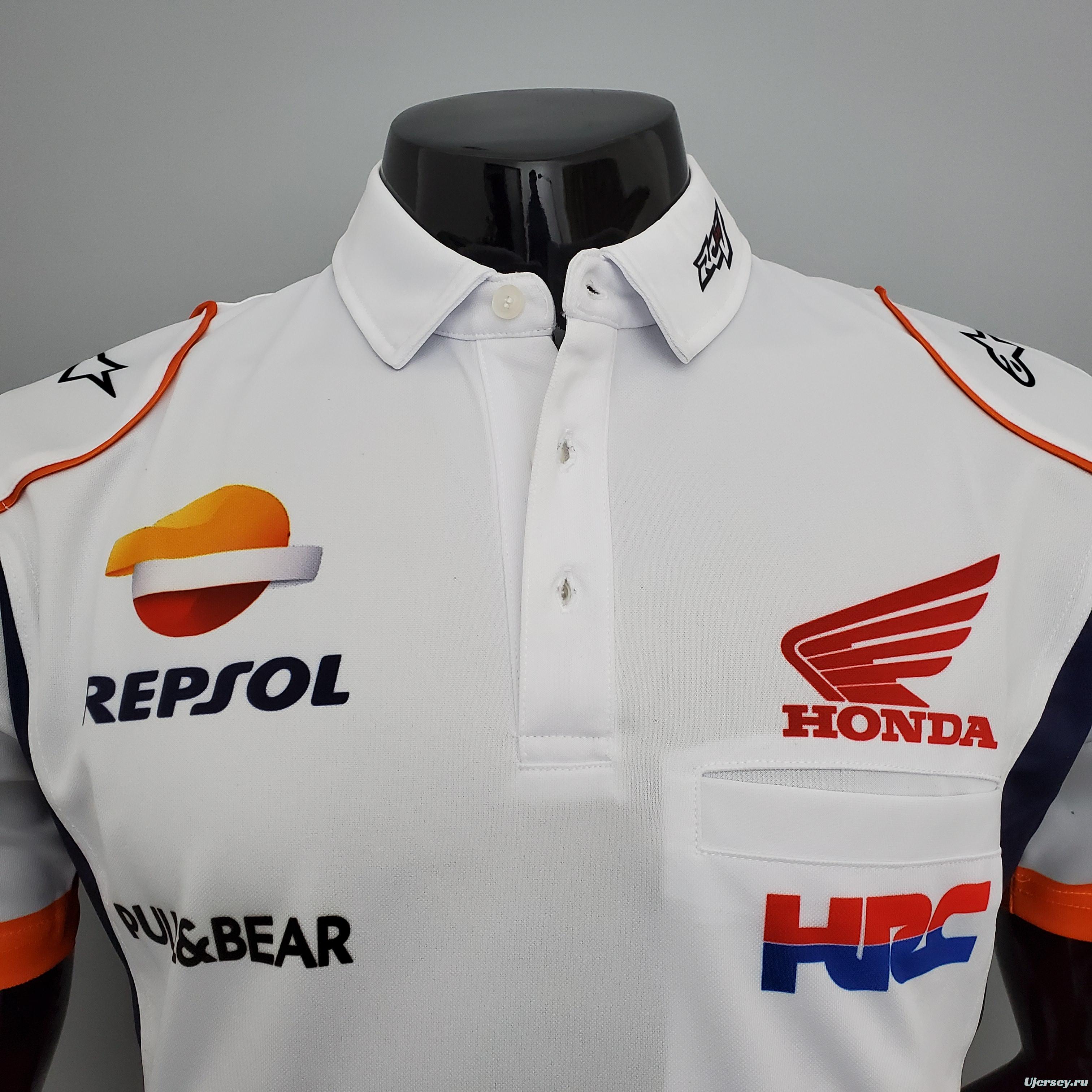 F1 Formula One Honda White S-5XL