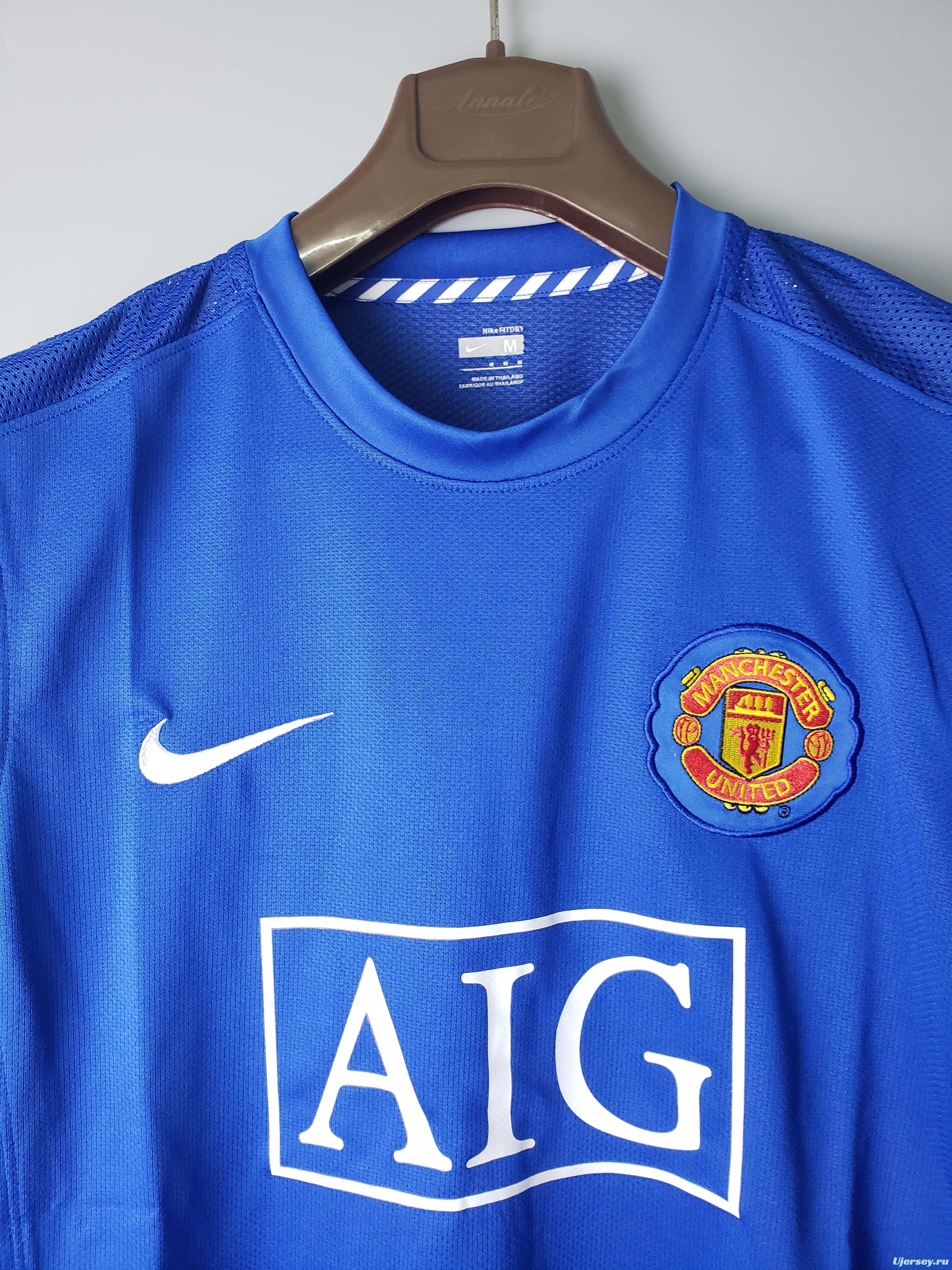 Retro 08/09 Manchester United Third short sleeve Soccer Jersey