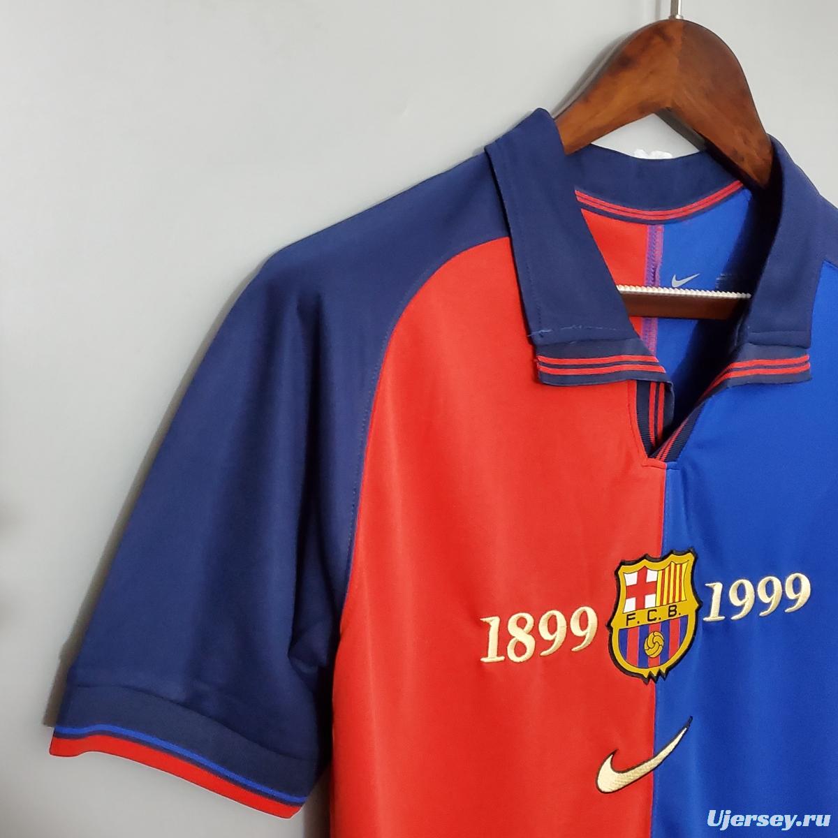 Retro 99/00 Barcelona 100th Anniversary version home Soccer Jersey