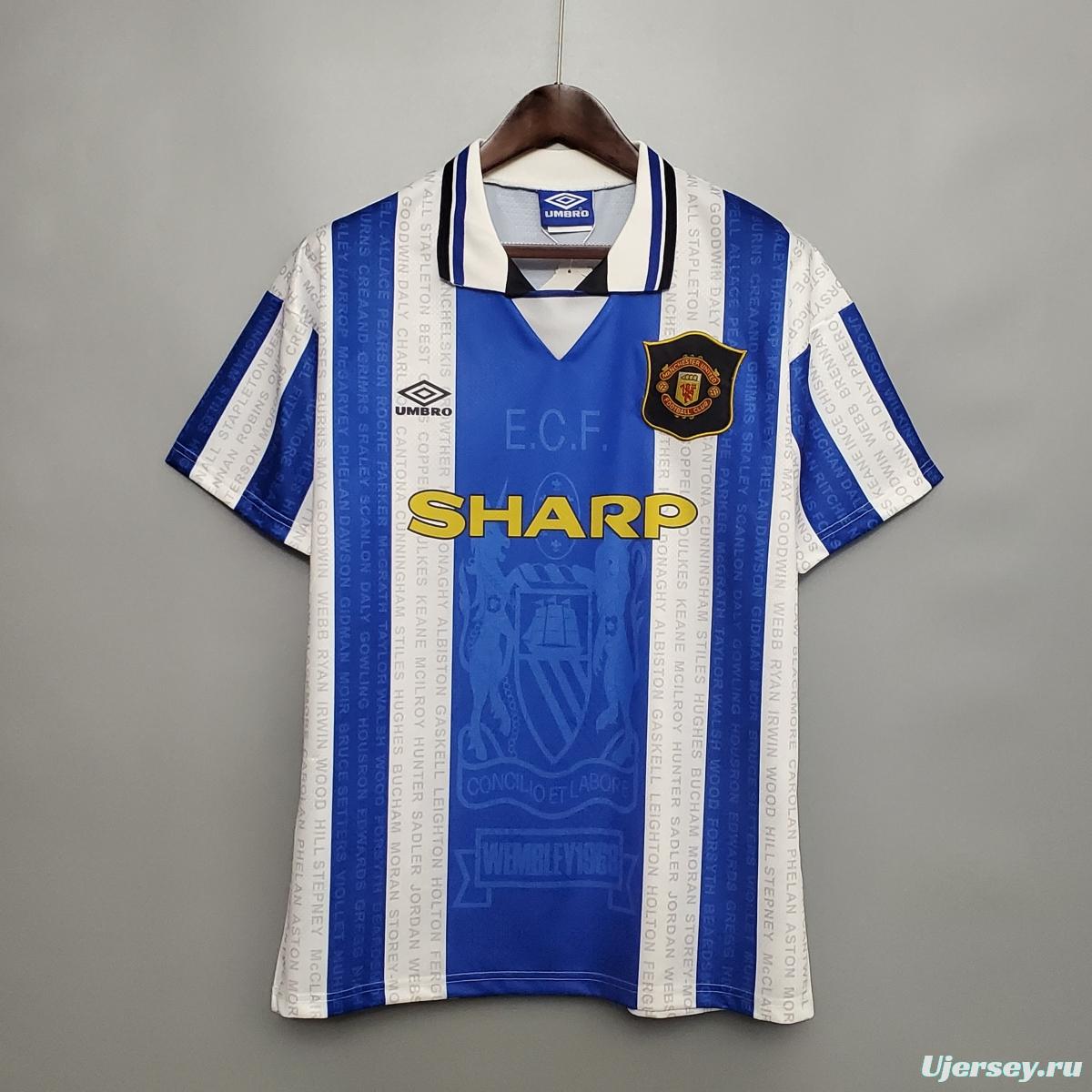 Retro 94/96 Manchester United away Soccer Jersey