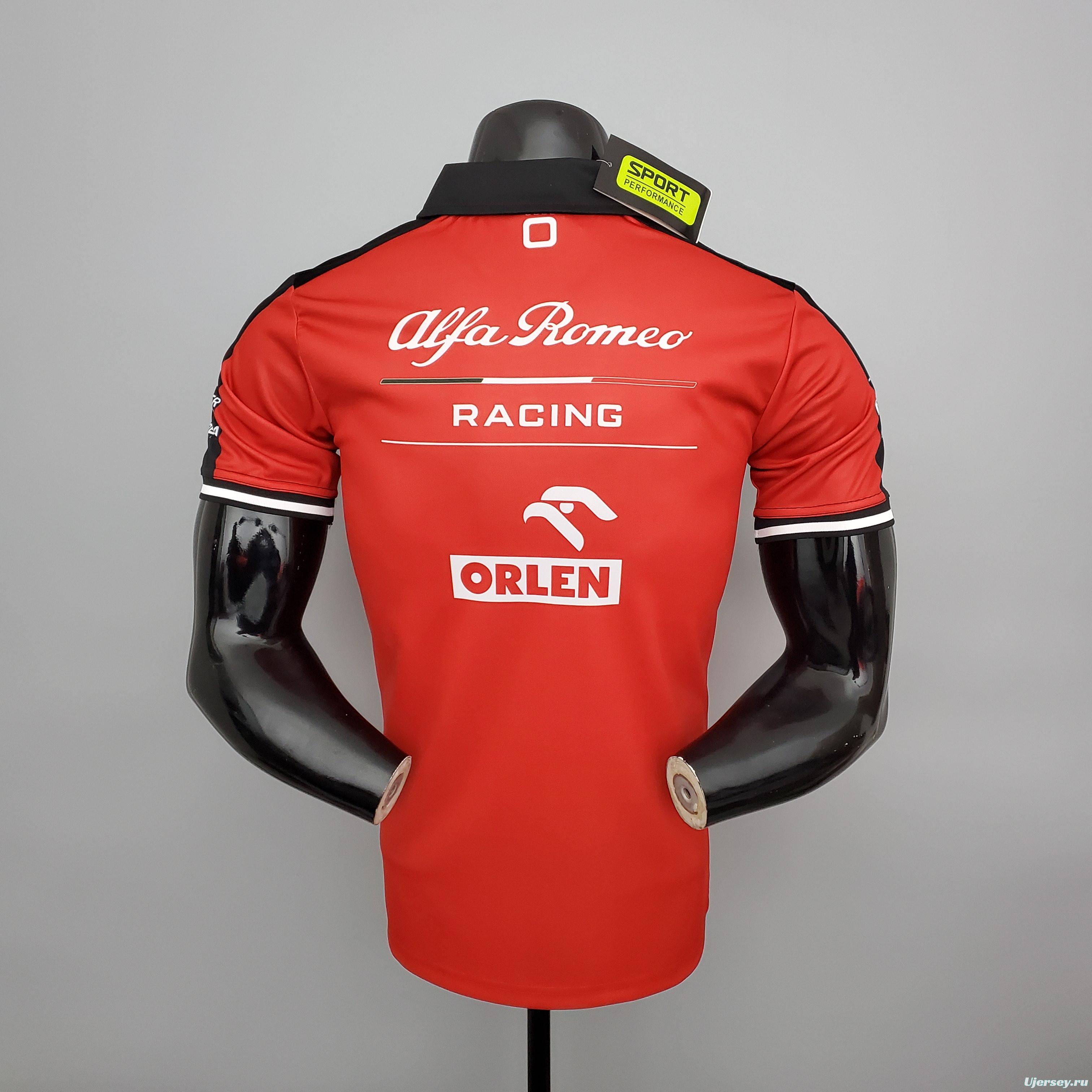 F1 Formula One; Alpha Taurus Red and White S-5XL