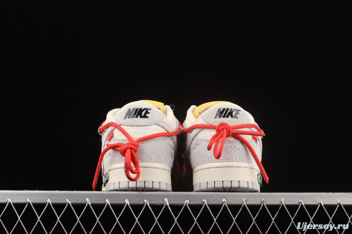 OFF-White x NIKE DUNK Low OW suede SB buckle rebound fashion casual board shoes DJ0950-118