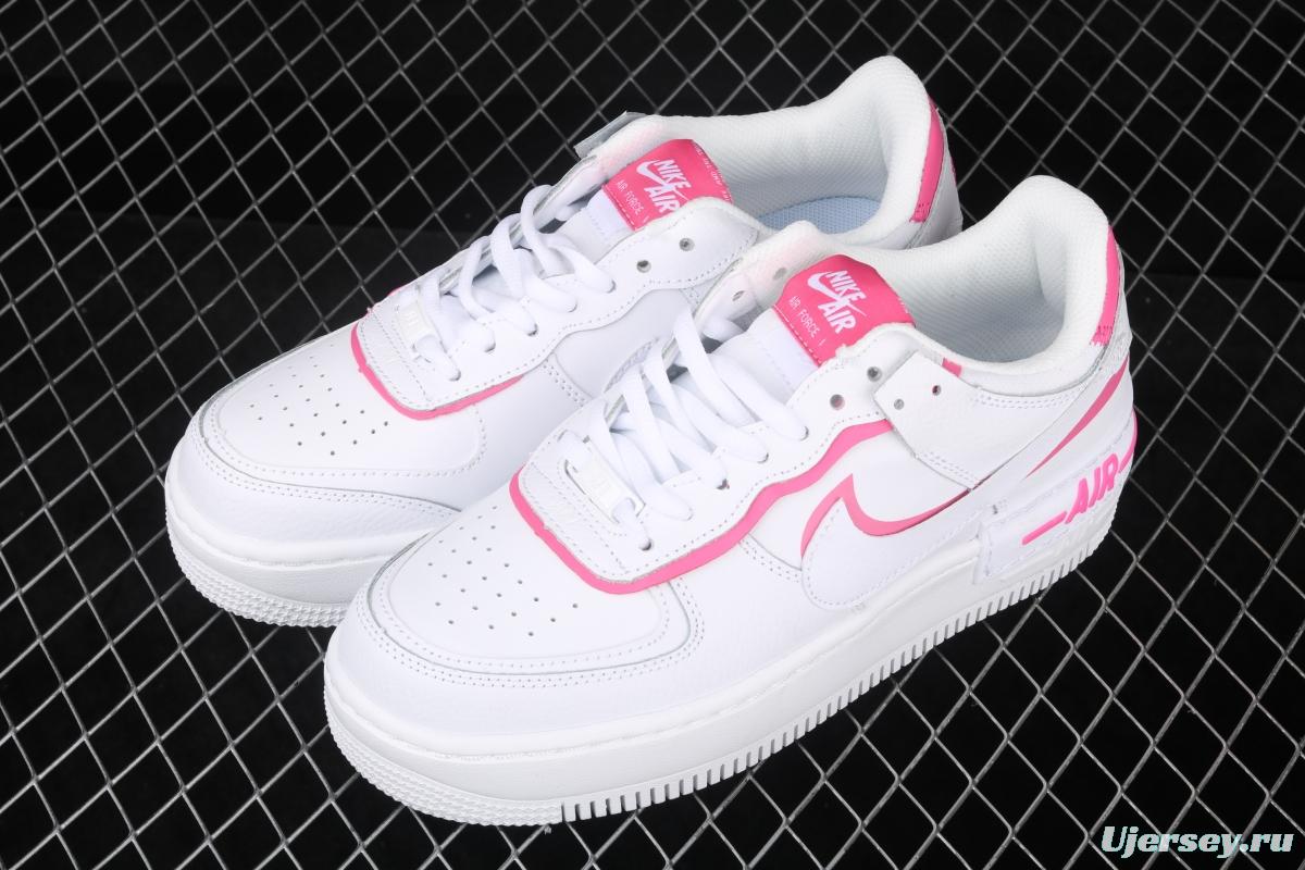 NIKE Air Force 1 ShAdidasow white powder light weight increased low-end white board shoes CI0919-102,