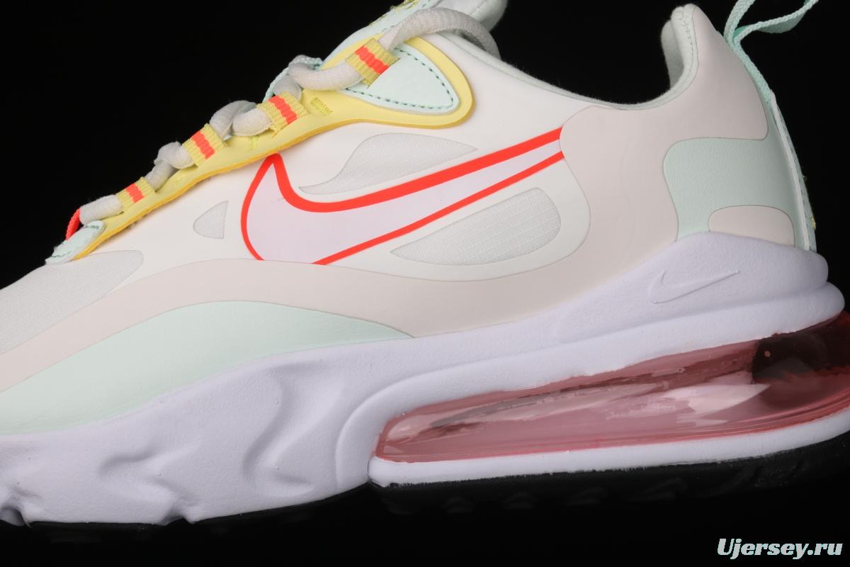 NIKE Air Max 270React new high frequency mesh hollowed-out half-palm air cushion running shoes CV8818-102