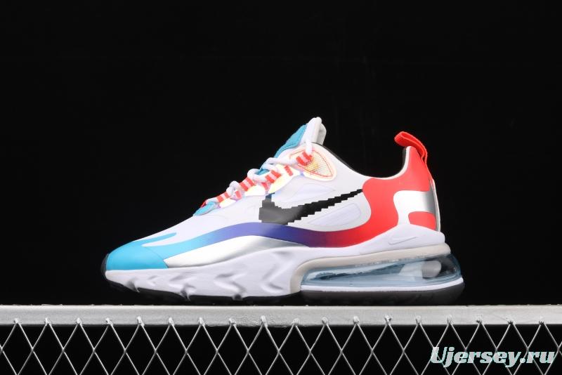 NIKE Air Max 270React new high-frequency mesh function half-palm air cushion running shoes DC0833-101