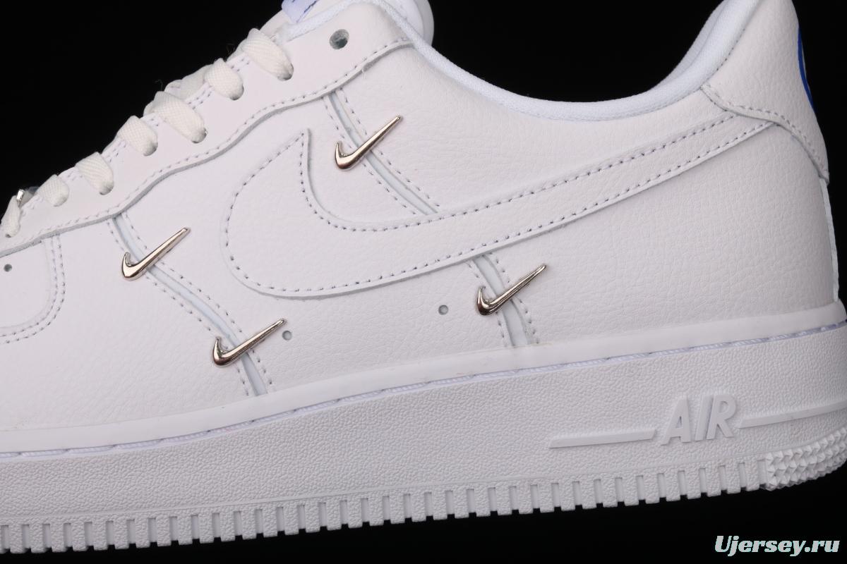 NIKE Air Force 11607 Low All white joint name small silver hook low-top casual board shoes CT1990-100