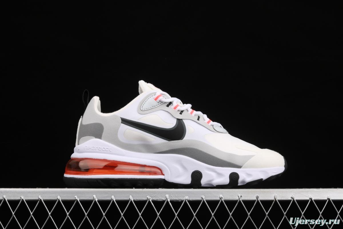 NIKE Air Max 270React new high-frequency mesh hollowing out function half-palm air cushion running shoes CT1280-100