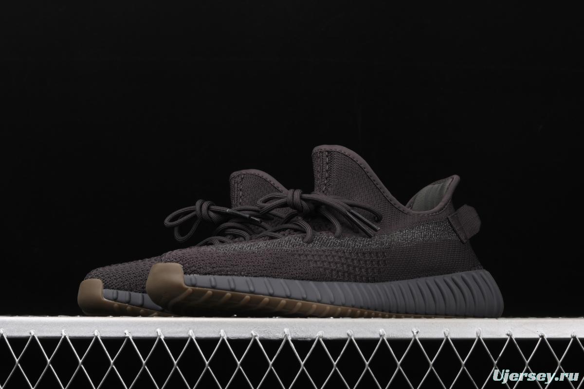 Adidas Yeezy Boost 350V2 Cinder FY4176 Darth Coconut 350 second generation hollowed-out side transparent rubber full star color matching BASF Boost original bottom