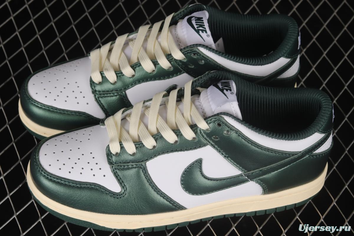 NIKE SB DUNK Low Vintage Green Navy Green Distressed SB Buckle Backboard Fashion Casual Sneakers DQ8580-100