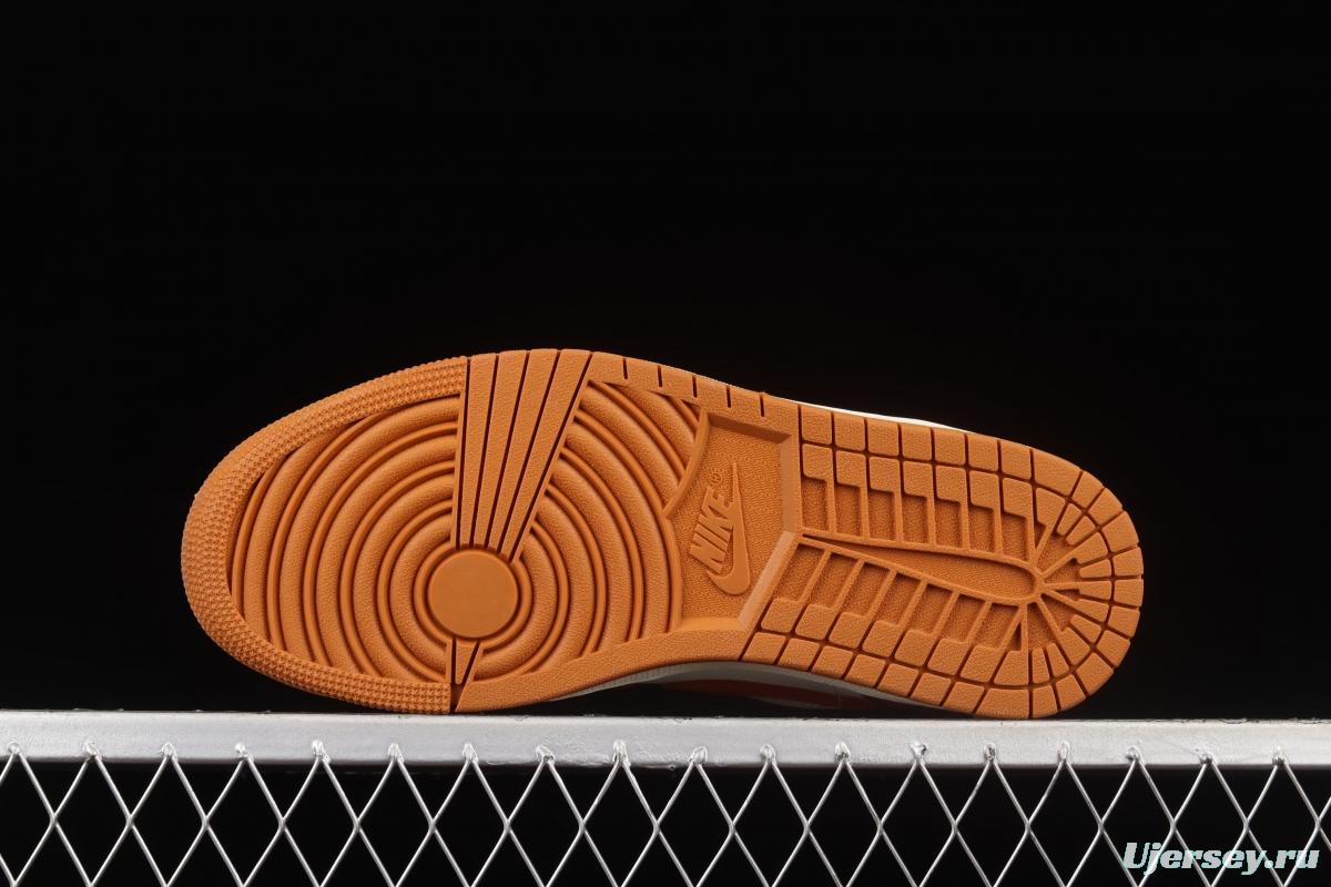Air Jordan Low white, orange and yellow color matching low-side cultural leisure sports basketball shoes CV3545-102 