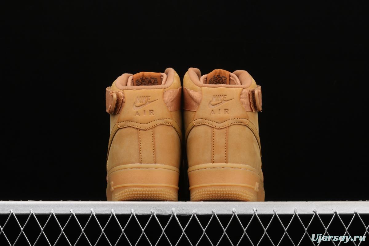 NIKE Air Force 1 High'07 2019 new wheat color high upper shoes CJ9178-200