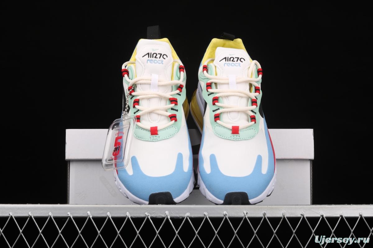 NIKE Air Max 270React new high-frequency mesh function half-palm air cushion running shoes AT6174-002