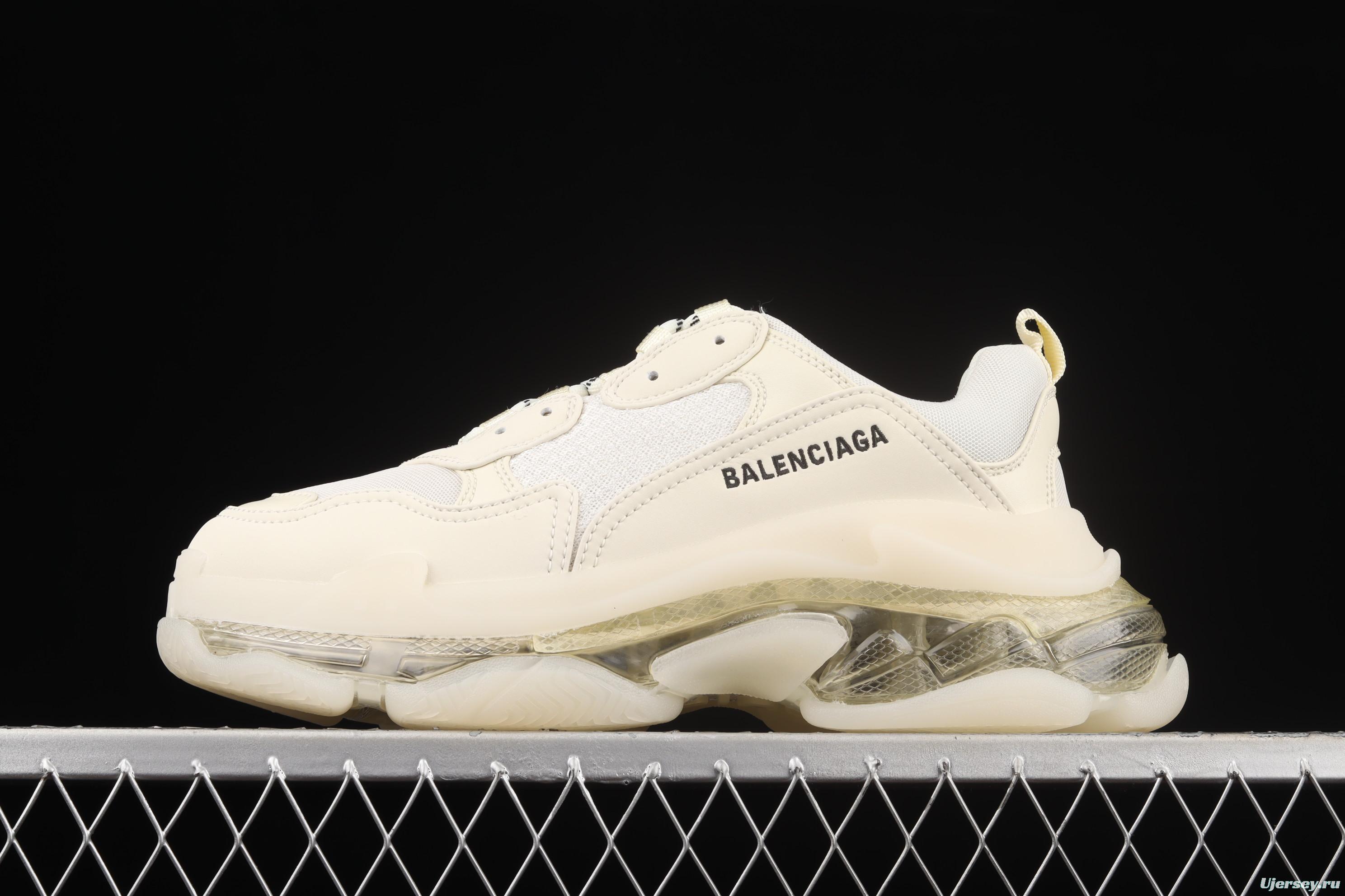 Balenciaga Triple S 3.0 full-combination nitrogen crystal outsole W2GA19100 for retro casual running shoes