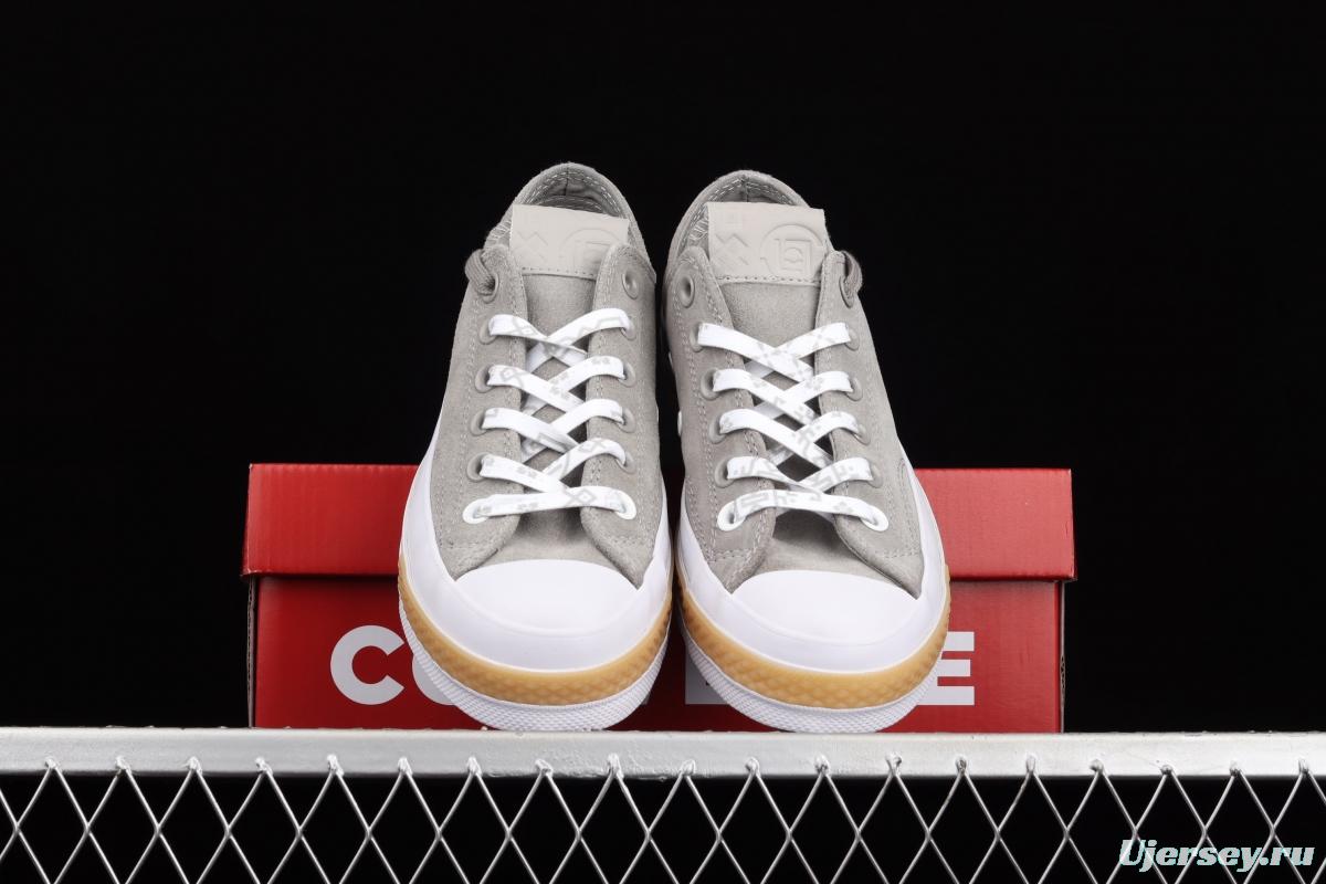 Clot x ConverseChuck 70 OX Paloma Edison Chen co-signed light gray low-top casual board shoes 171840C