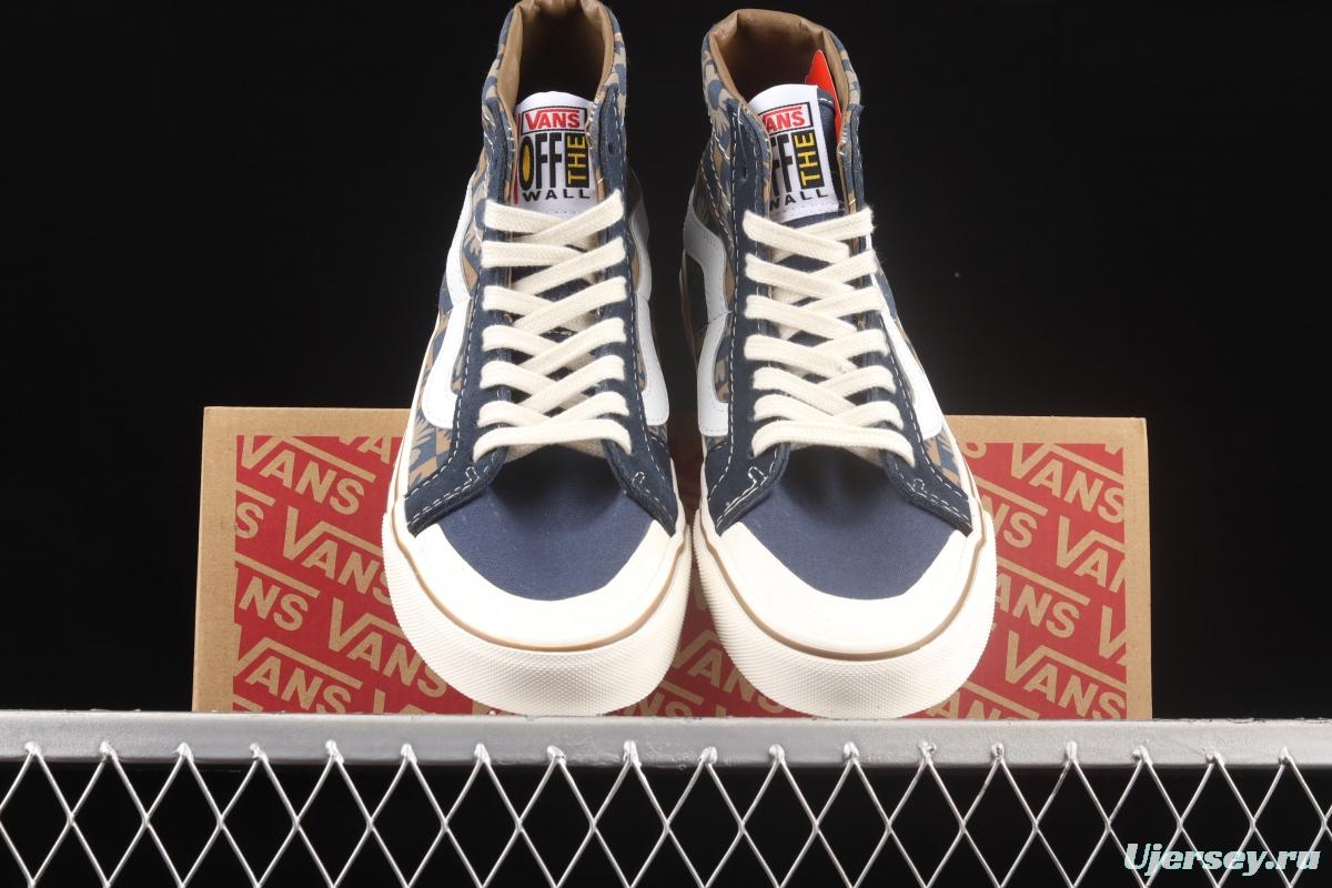 Vans Sk8-Hi 138Dec checkerboard daisies printed high-top casual board shoes VN0A3MV1A5A