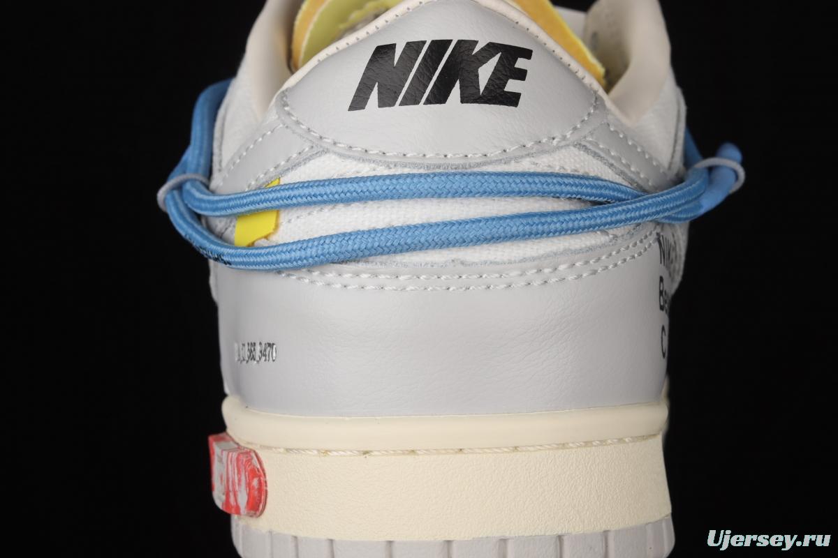 OFF-White x NIKE DUNK Low 04 of 50 OW Grey Leisure Sports Skateboard shoes DM1602-113