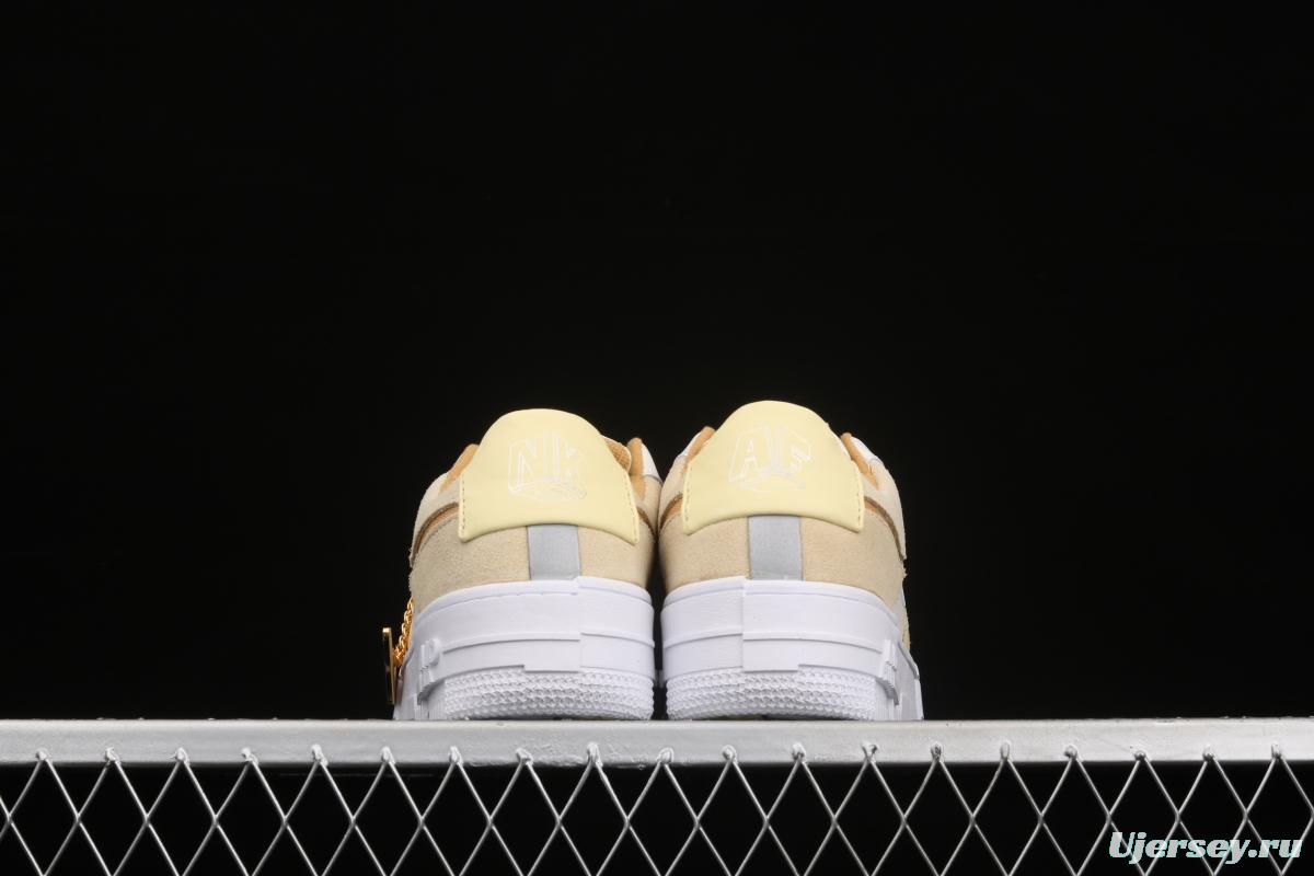 NIKE Air Force 1 Pixel deconstructing wind low-top casual board shoes DH3856-100