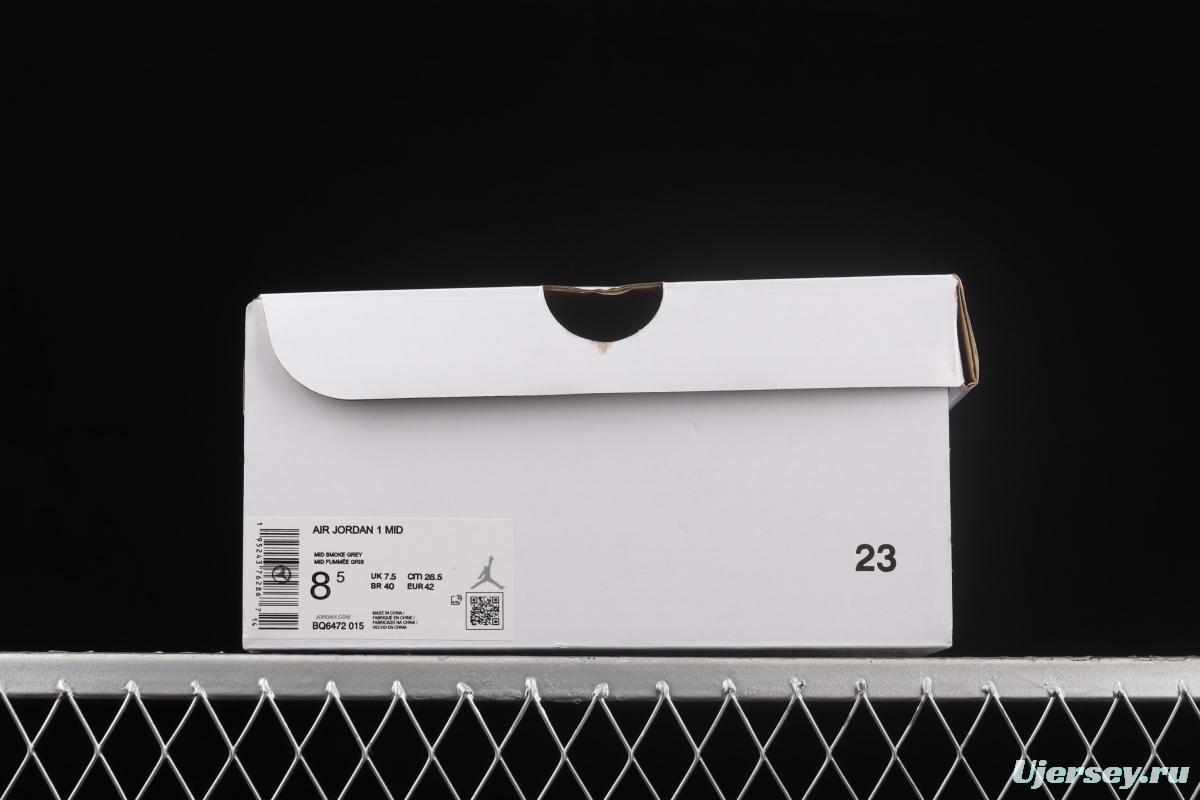 Air Jordan 1 Mid new cigarette ash cultural basketball shoes BQ6472-015
