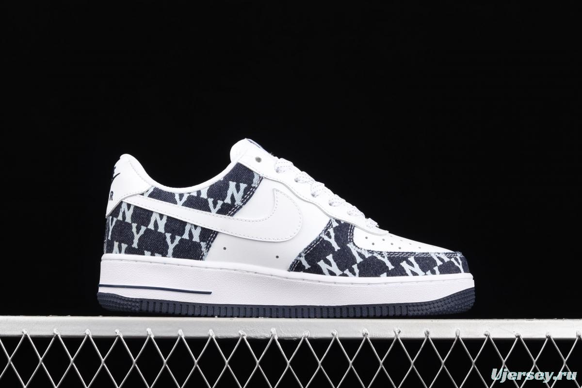 NIKE Air Force 1x07 sail leather spliced low-top casual board shoes 315122-441