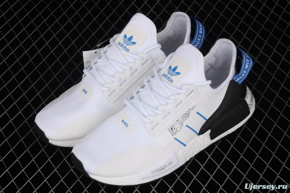 Adidas NMD R1 Boost V2 FX3949 second generation elastic knitted surface popcorn running shoes