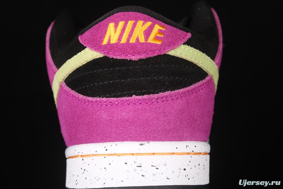 NIKE DUNK SB Low SP black rose red retro low-top leisure sports skateboard shoes BQ6817-501