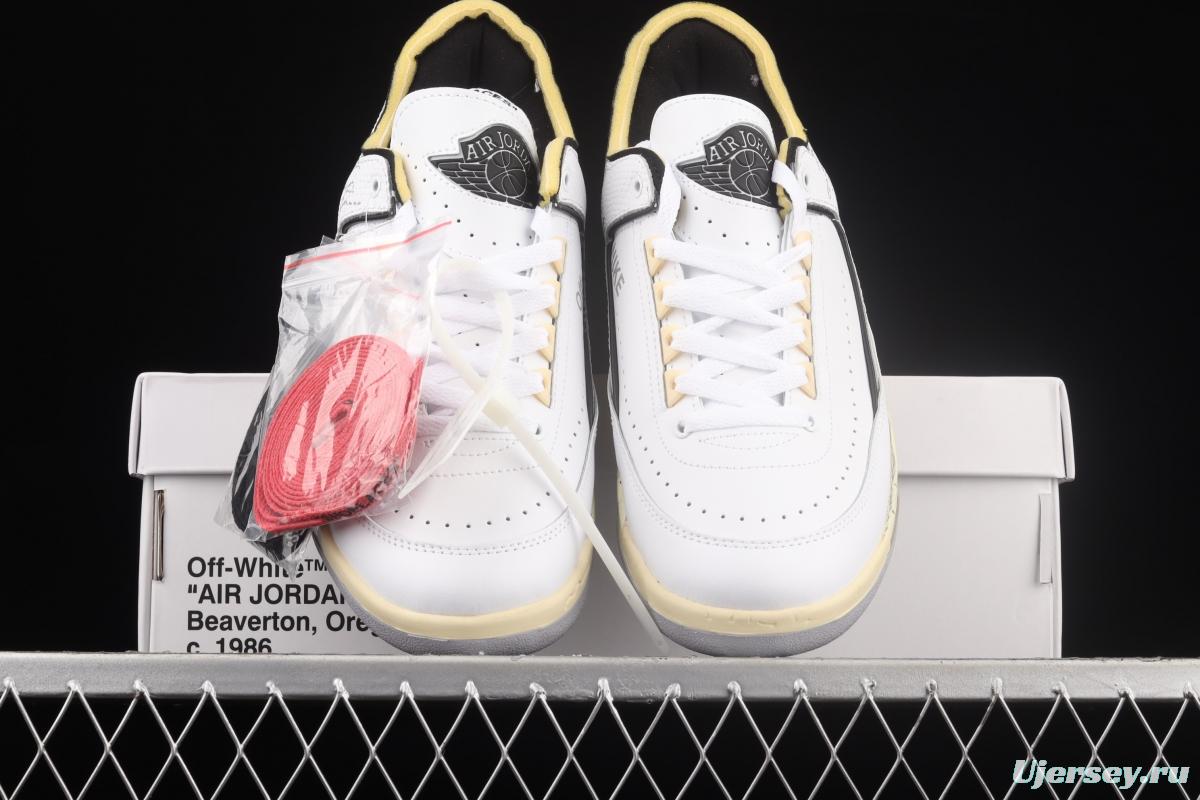 OFF-White x Air Jordan 2 Low SP AJ2 Joe 2 Milk White Joint style Basketball shoes DJ4375-101