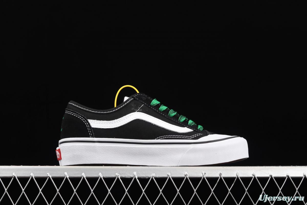 Vans Old Skool couti é co-named Baotou black low-top casual board shoes VN0A3MVYX18