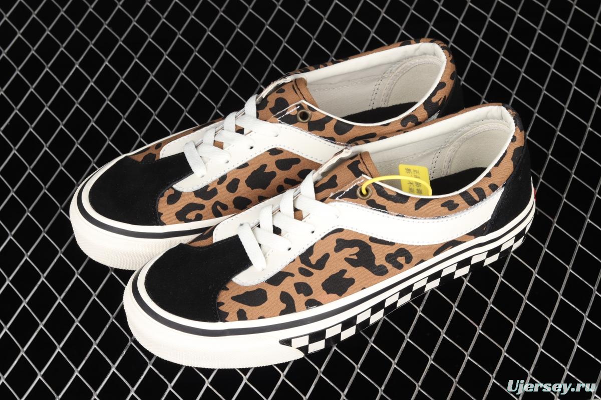 Vans Bold IN Anna classic retro leopard-print checkerboard leisure sports skateboard shoes VN0A3WLPR6R