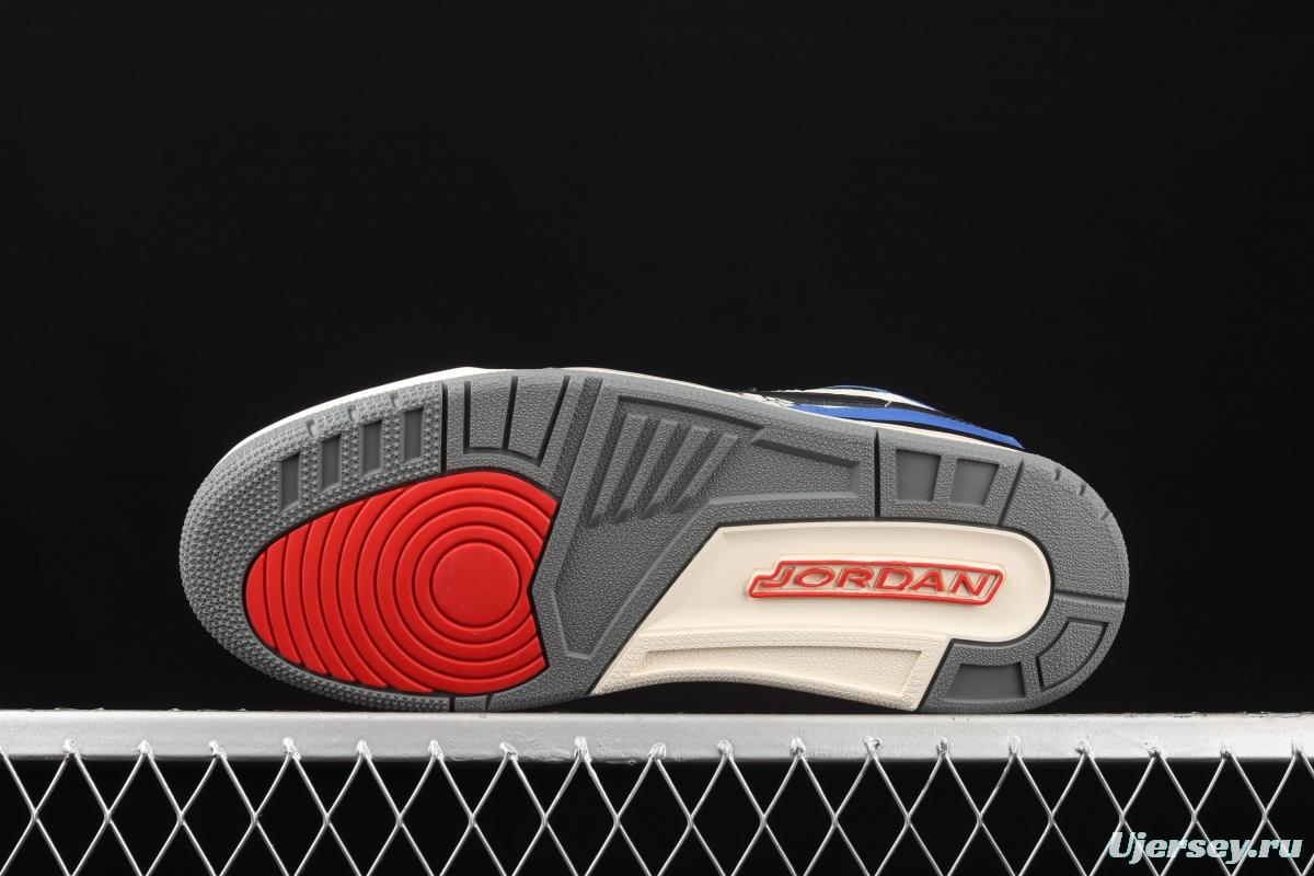Jordan Legacy 312 white and blue color Velcro three-in-one board shoes AQ4160-104