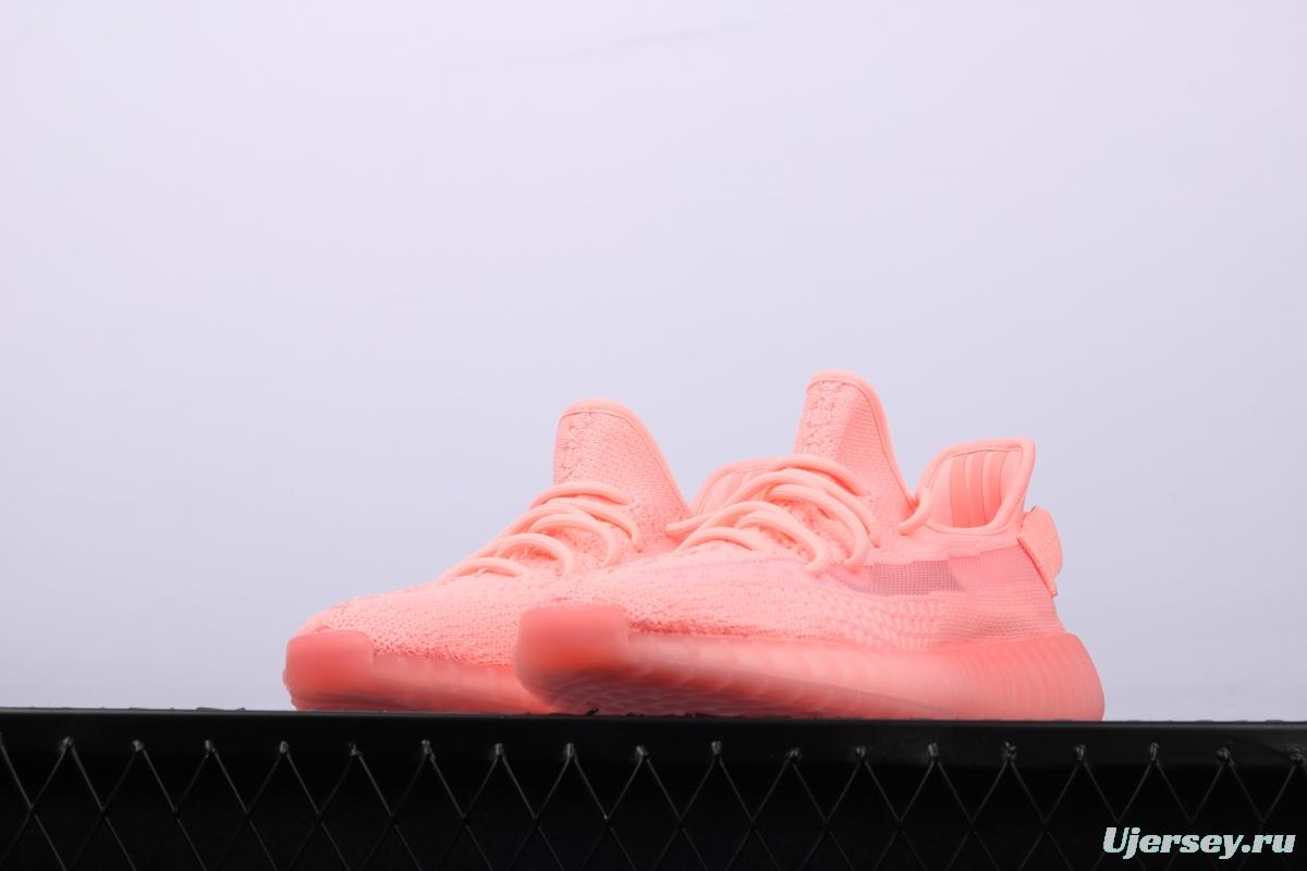 Adidas Yeezy 350 Boost V2 EG7498 Darth Coconut 350 second generation pink hollowed-out silk color matching