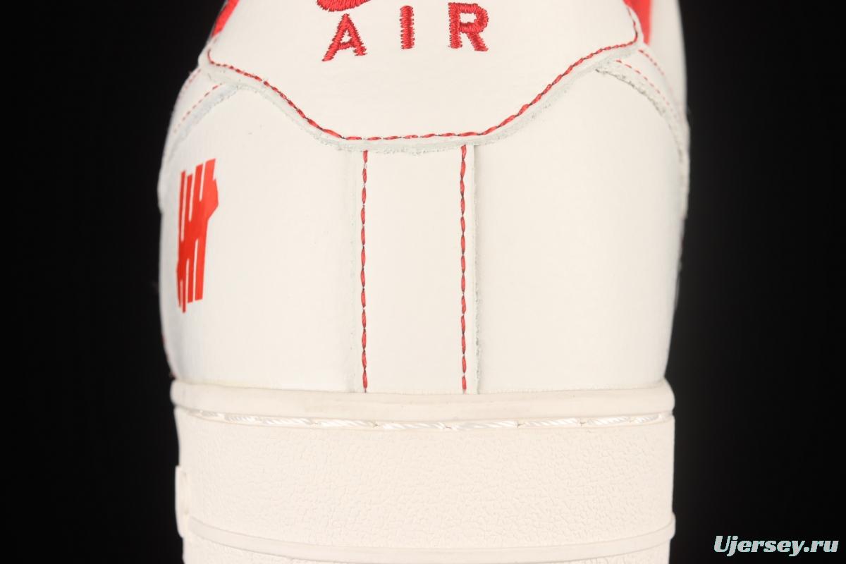 Undefeated x NIKE Air Force 1o07 Low low-top casual board shoes UN1315-801co-branded in white and red