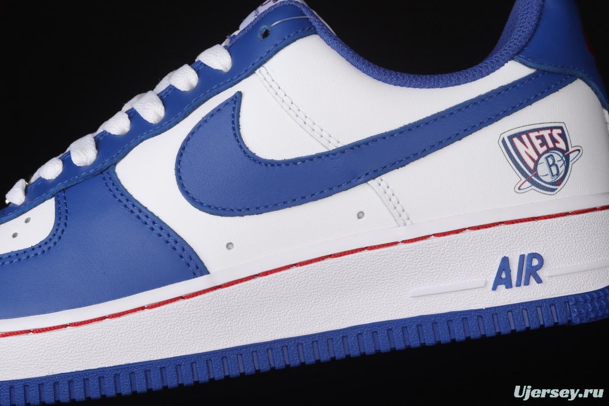 NIKE Air Force 1y07 Brooklyn Nets Brandy color matching low-top sports leisure board shoes 315122-141,