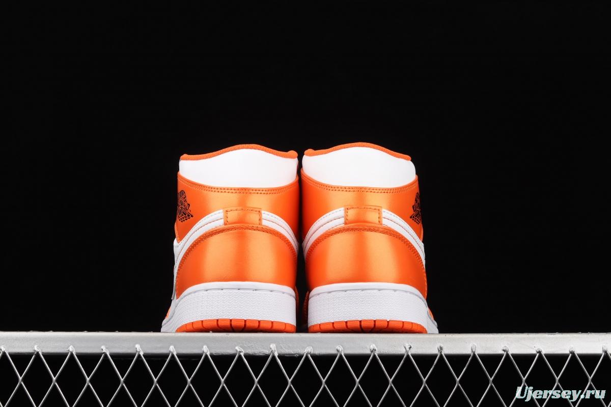 Air Jordan 1 Mid White Orange Culture Basketball shoes DM3531-800