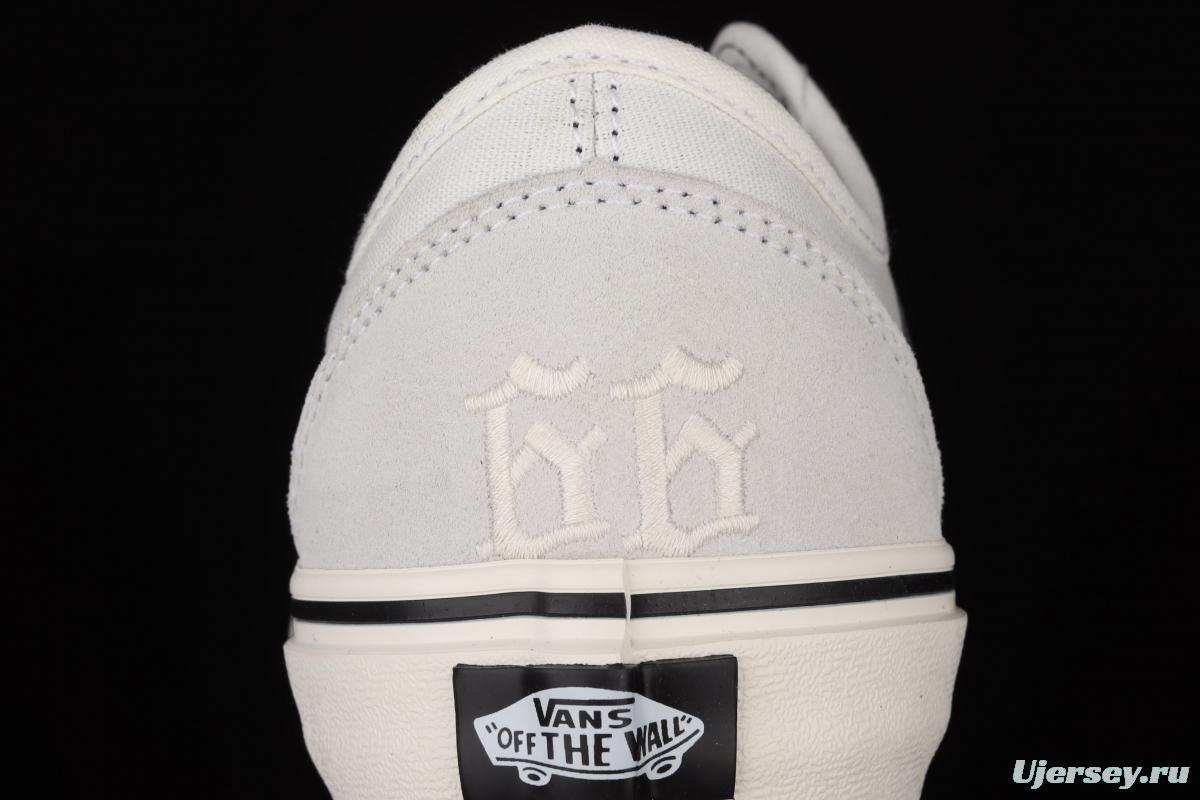Vans Style 36 million gray rice white side stripes low-edge sports board shoes VN0A3MVLXGL