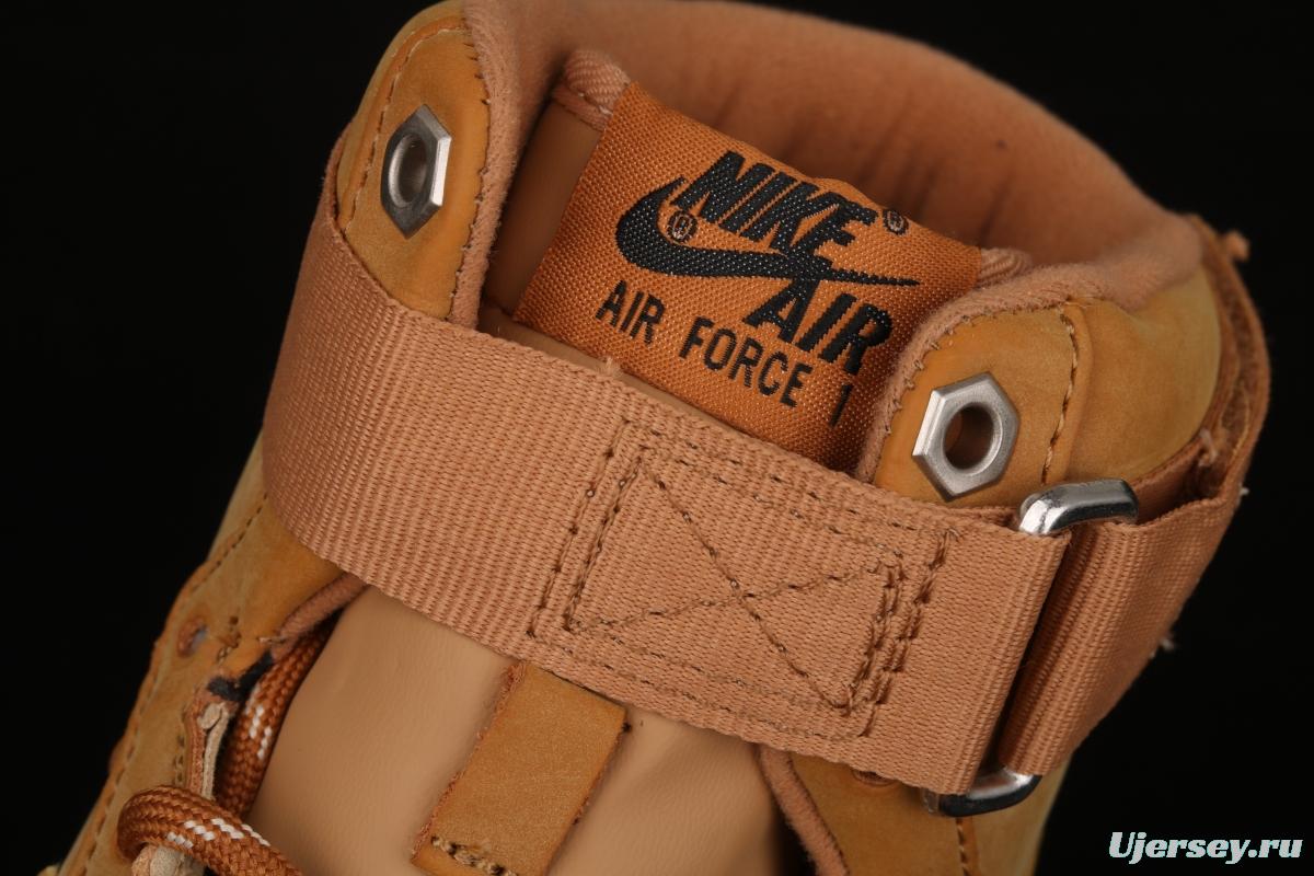 NIKE Air Force 1 High'07 2019 new wheat color high upper shoes CJ9178-200