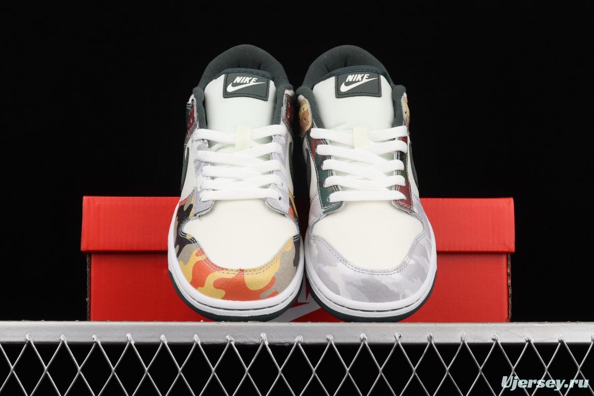 NIKE SB DUNK Low Russet Cedar camouflage asymmetrical mandarin duck dunk series retro low-side leisure sports skateboard shoes DH0957-100