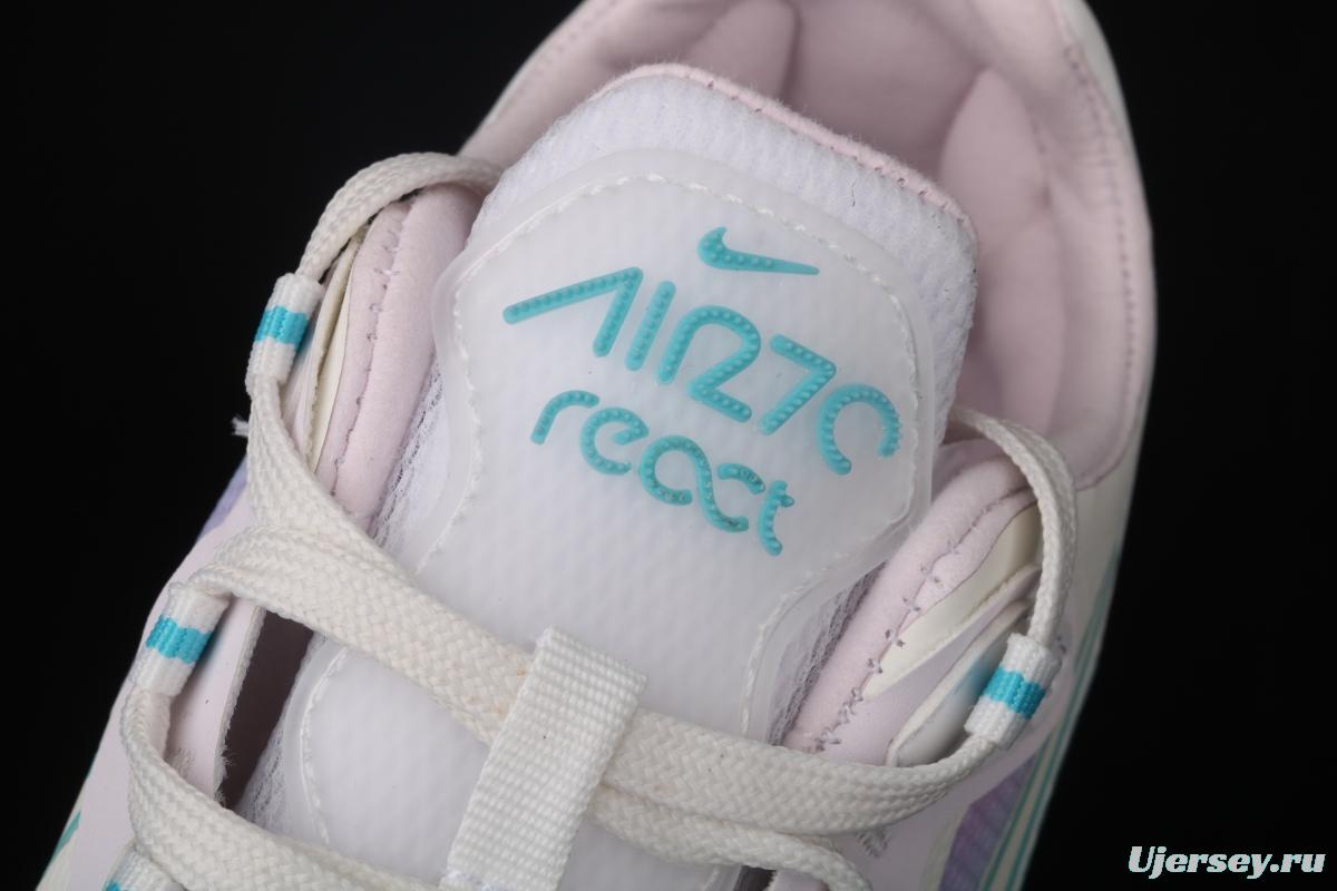 NIKE Air Max 270React new high-frequency mesh function half-palm air cushion cushioning running cloth shoes CK6929-100