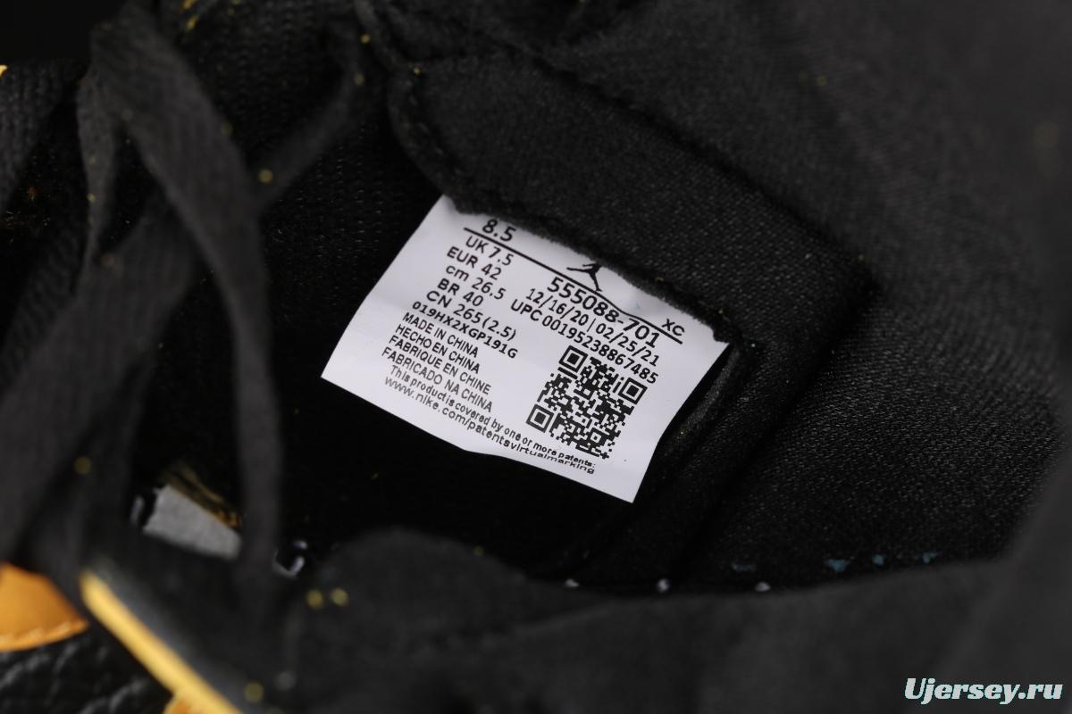 Air Jordan 1 High OG Pollen black and yellow 555088-701