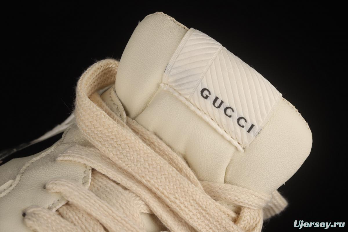 Gucci Rhyton Vintage Trainer Sneaker Gucci daddy 5D leather horn retro jogging daddy shoes DRW009522
