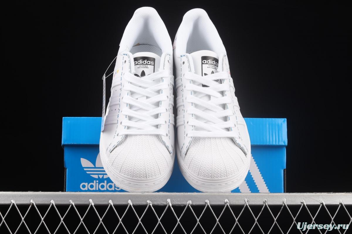 Adidas Originals Superstar GZ3034 shell head child fun graffiti decoration leisure board shoes